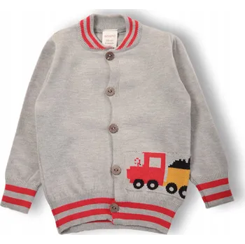 Kojenecké oblečení CHLAPECKÝ KARDIGAN SVETR 68/74 (6-9 měsíců) ŠEDÝ