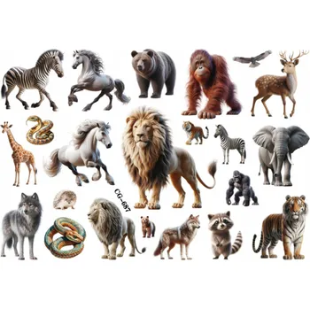 Tetování Divocí Přátelé – Tetování zvířátek pro děti (1 ks)