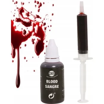Karnevalový doplněk Umělá krev Fiestas Guirca se stříkačkou 30 ml