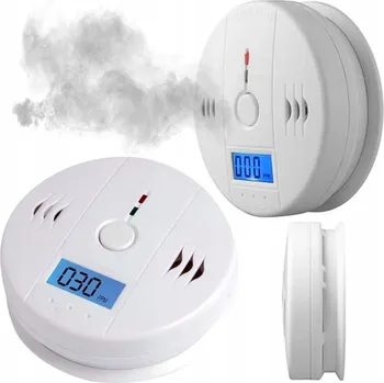 Zabezpečovací technika Detektor oxidu uhelnatého, bezdrátový hlásič CO s LCD displejem a alarmem