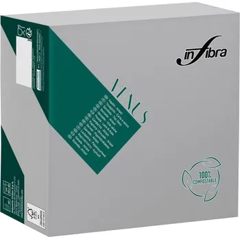 Papírový ubrousek Ubrousky INFIBRA Venus Airlaid 40x40cm textilní BIO šedá, 50ks
