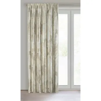 Eurofirany Ella odřený vzor/světle zlatý potisk 140 x 270 cm