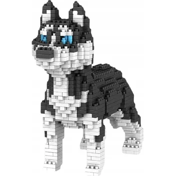 ostatní stavebnice STAVEBNICE SADA Model Pes Husky Sibiřský 950 Dílků DOG
