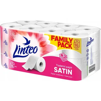 Toaletní papír LINTEO Toaletní papír bílý 3vrstvý 16 rolek