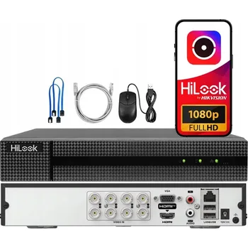 IP kamera Analogový XVR rekordér 8 kanálů AHD TVI do 1080p DVR-208G-M1/T HiLook
