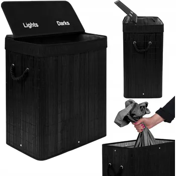 Koš na prádlo Volně stojící koš na prádlo Gockowiak 100 l černý