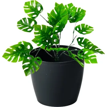 Květináč Plast Květináč černý Lamela 30 cm x 30 x 26,5 cm