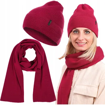 Čepice Molti sada: čepice a šála, velikost 55-60, růžová