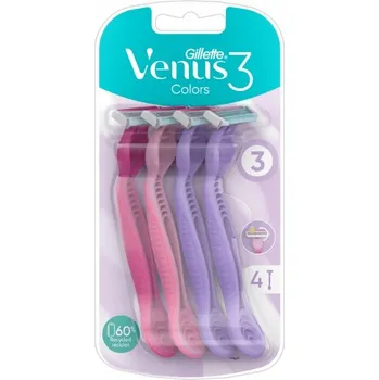 Holicí strojek Jednorázové holicí strojky Gillette Venus 3 Colors 4 ks