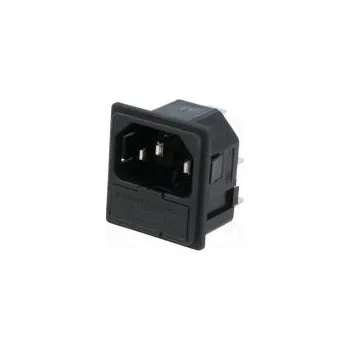 Elektrická zásuvka Konektor napájecí AC zásuvka vidlice 10A 250VAC IEC 60320