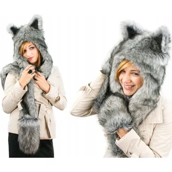 Čepice ČEPICE PLYŠOVÁ VLK ALFA NA LYŽE ZIMNÍ M POLSKO