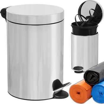 Odpadkový koš Odpadkový koš Karl Hausmann 3 l černý, odstíny šedé a stříbrná