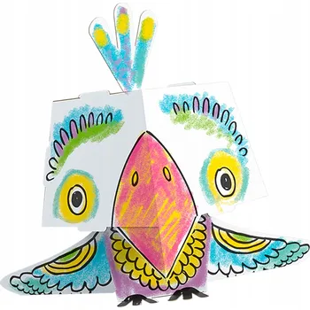 omalovánky Origami k vybarvení Monumi Papoušek