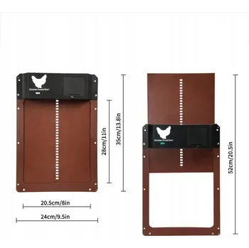 kurník AUTOMATICKÁ DVÍŘKA DO KURNÍKU SLEPICE HUSY KACHNY DVEŘE BRÁNA PRO KURNÍKY