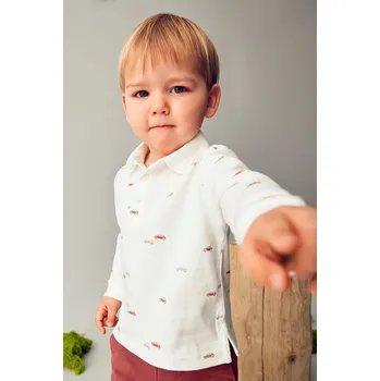 Dětská bavlněná polokošile Mayoral 2102.3D.Baby.9BYA béžová 01X, vel. 74