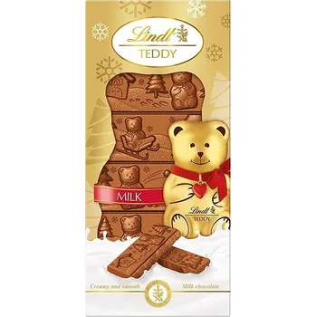 Fitness strava Lindt TEDDY Tabulková mléčná čokoláda, 120 g