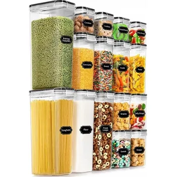 Dóza na potraviny 16x hermetické dózy na potraviny pro skladování, sada dóz