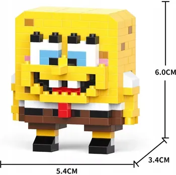 ostatní stavebnice Spongebob v kalhotách Stavebnice houbička bloky vtipný dárek