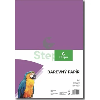 Barevný papír Barevný papír - fialový, A4, 80g (100 listů)
