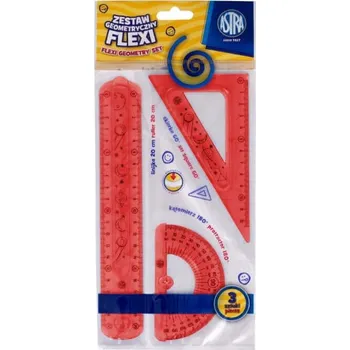 pravítka Geometrická sada Astra Flexi 3 prvky pravítko, úhloměr, trojúhelník