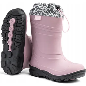 Dívčí obuv Dětské Holínky ZATEPLENÉ s kožíšek , pohodlné a měkké, Wojtyłko 35