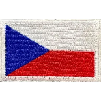 Nášivka Nášivka na suchý zip, emblém, nášivka, vlajka ČESKÁ REPUBLIKA 5x8 cm