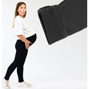 Dámské legíny ROBIK těhotenské legíny dlouhé bavlna černé velikost S