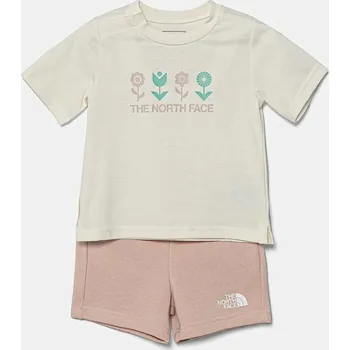 Kojenecká sada The North Face BABY COTTON SUMMER SET- GRAPHIC NF0A8BA3BQZ1 béžová 01X, vel. 63-71