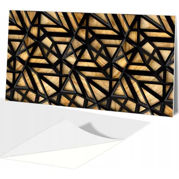 Obraz Samolepicí PVC panel na zeď – Mřížka na dřevě, 100x50 cm