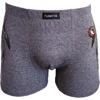 Boxerky FANNIFEN Pánské bavlněné boxerky Sport G5183 Barva: šedá, Velikost: L
