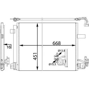 Výparník klimatizace Kondenzátor, klimatizace MAHLE AC 774 000S