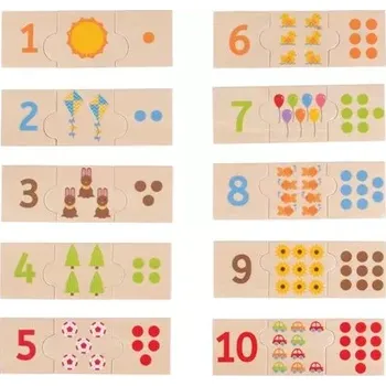 Dřevěná hračka Bigjigs Toys Edukativní puzzle počítání