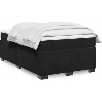 Postel Čalouněná jednolůžková postel VidaXL 120x190 cm, černá