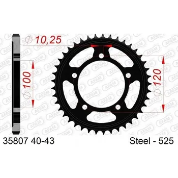 Nářadí na motocykly Ocelová zadní rozeta Afam 35807, 41 zubů, rozměr 525
