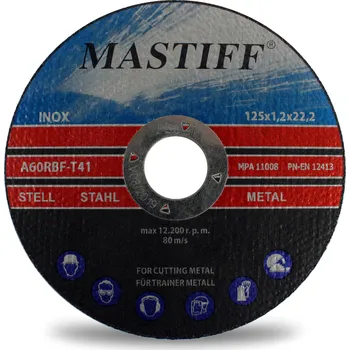 Řezný kotouč Řezný kotouč na kov Mastiff 125 mm P60 22,2 mm 1,2 mm 50 ks