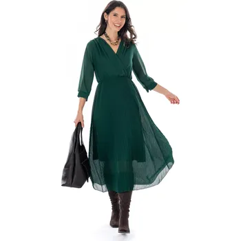 Dámské šaty VERT šaty VERT 40 Tmavě zelená L
