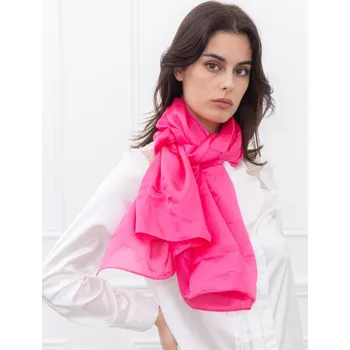 Šála Classic Scarf Jednobarevná jasně růžová pink šála na krk, bez vzoru-pléd přes ramena-štola na ramena-plážové pareo
