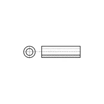 RC vybavení Distanční sloupek válcový polyamid Dl 10mm Øprům 6,3mm