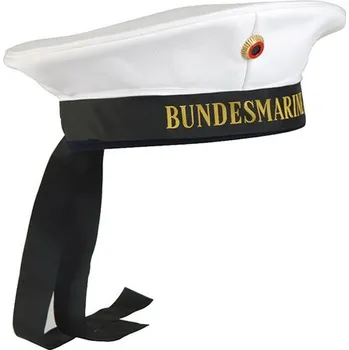 Čepice Bundeswehr Brigadýrka BW MATROSEN s nápisem BÍLÁ použitá BÍLÁ - WHITE 56