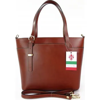 Kabelka Vera Pelle kabelka z pravé kůže hnědá