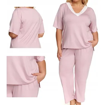 Dámské pyžamo Doctor Nap dámské pyžamo bavlna růžové, velikost L