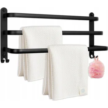 Držák na ručník Tyč na kolíčky Gockowiak černá