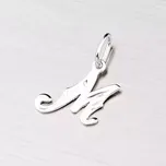 Přívěsek bílé zlato 585 - písmeno M 2-4003-M