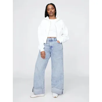 Dámské džíny Džíny pro ženy GAP Stride Cuffed Wide 740118-00 Velikost: 32TALL - extra dlouhá délka Tričko zdarma při nákupu nad 3000,-!