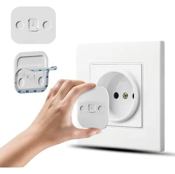 Dětský bezpečnostní prvek 20 ks krytů zásuvek, samolepicí dětské bezpečnostní kryty zásuvek, posuvné a dětské bezpečnostní