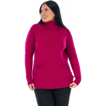 Dámský svetr Dámský svetřík TOPPA Tmavě růžová 38/42