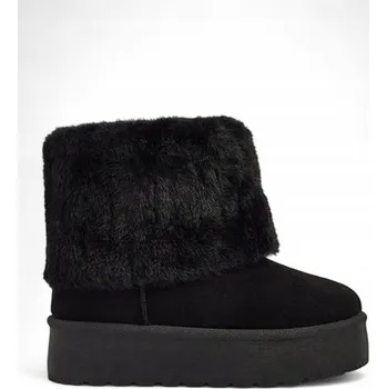 Dámská zimní obuv Černé dámské boty ve stylu sněhulí Irelle 39