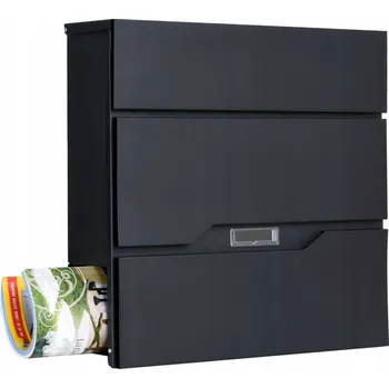 Poštovní schránka Poštovní schránka s přihrádkou na noviny Gockowiak černá