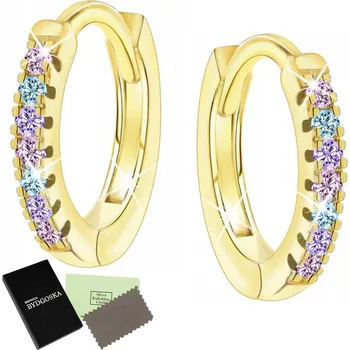 Náušnice STŘÍBRNÉ NÁUŠNICE 925 PRO DÍVKY KRUHY