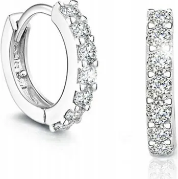 Náušnice Náušnice klasické stříbrné měděné se zirkonem kroužky